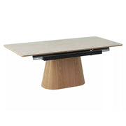 Masa extensibila DETROIT OCN-39324, piatra travertin/stejar