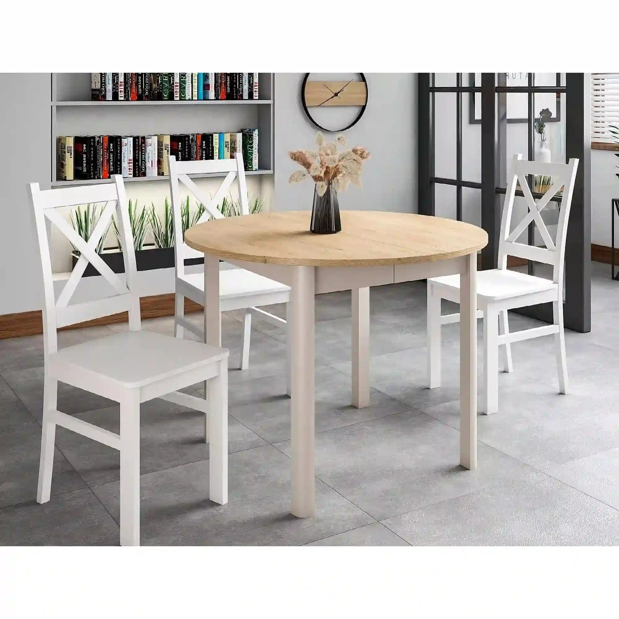 Masa extensibila DETROIT OCN-39328, stejar/casmir