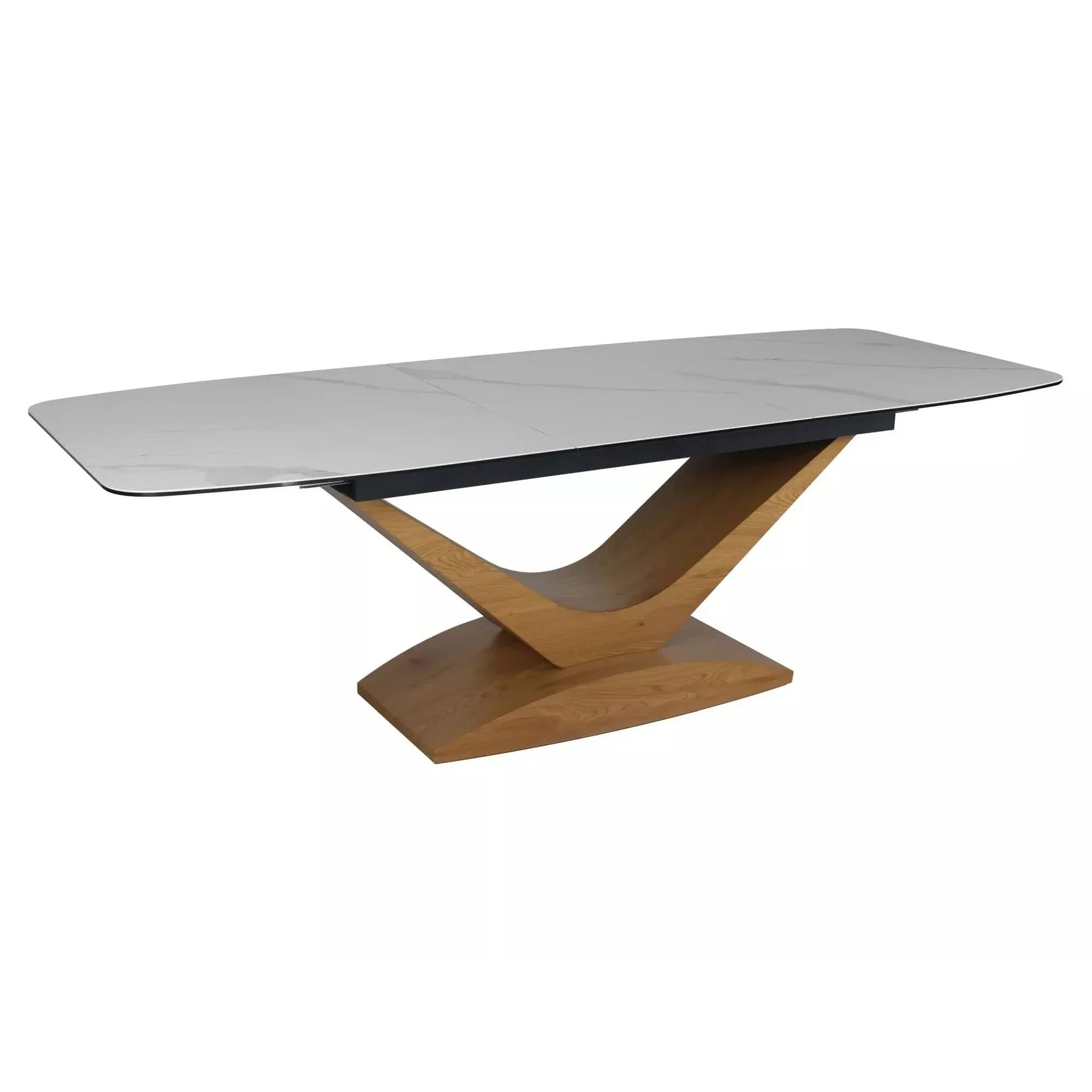 Masa extensibila DETROIT OCN-39332, alb/stejar