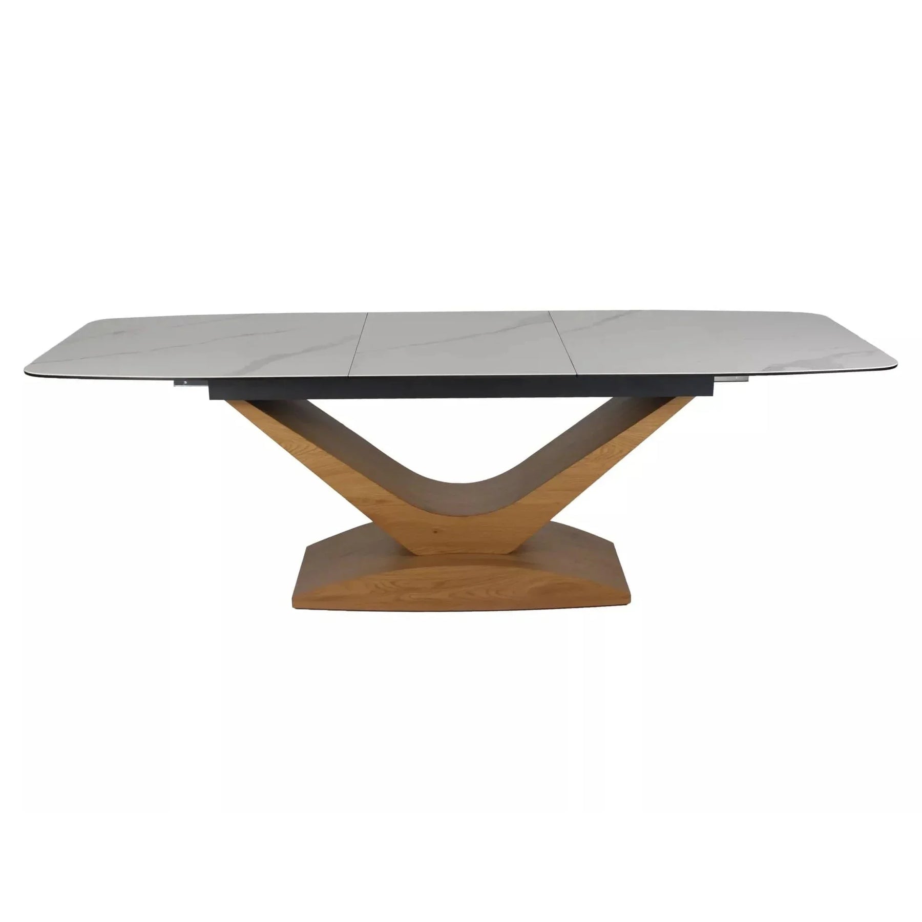 Masa extensibila DETROIT OCN-39332, alb/stejar