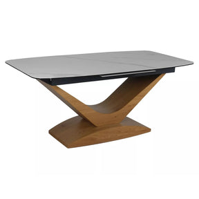 Masa extensibila DETROIT OCN-39332, alb/stejar