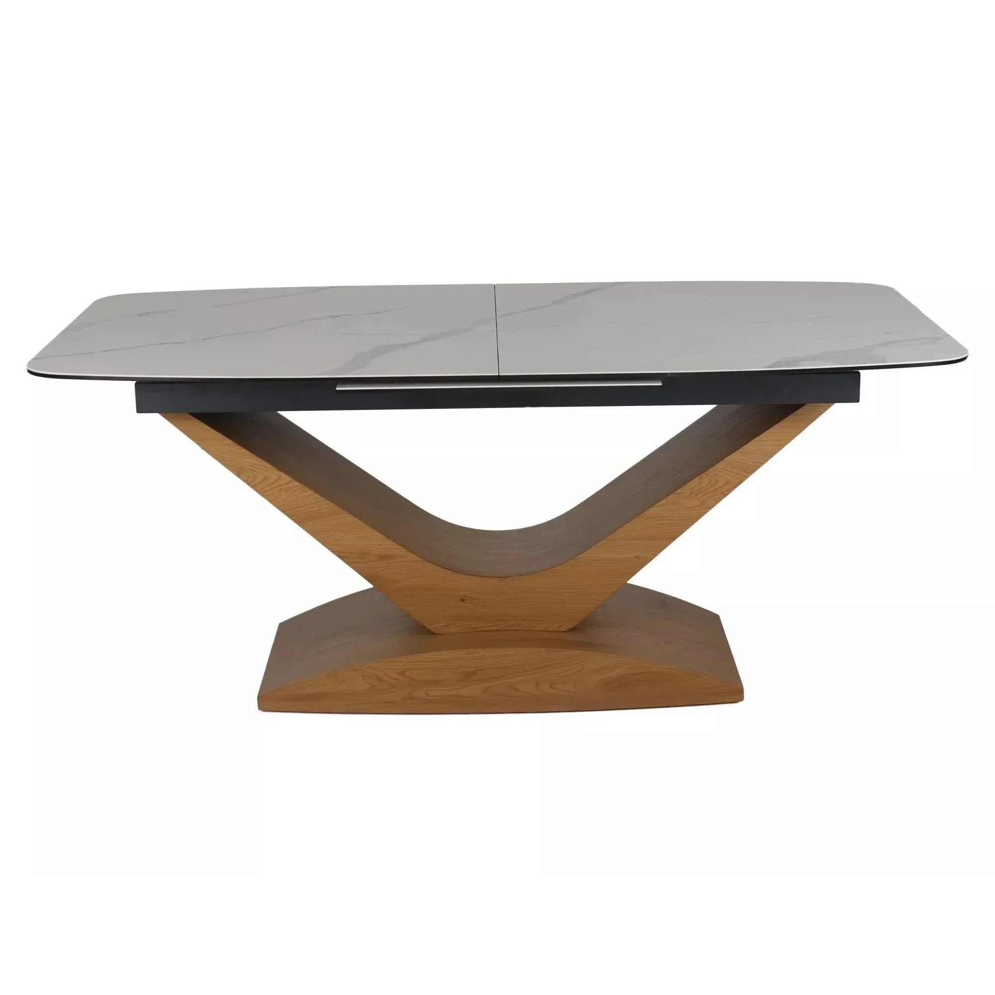 Masa extensibila DETROIT OCN-39332, alb/stejar