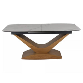 Masa extensibila DETROIT OCN-39332, alb/stejar