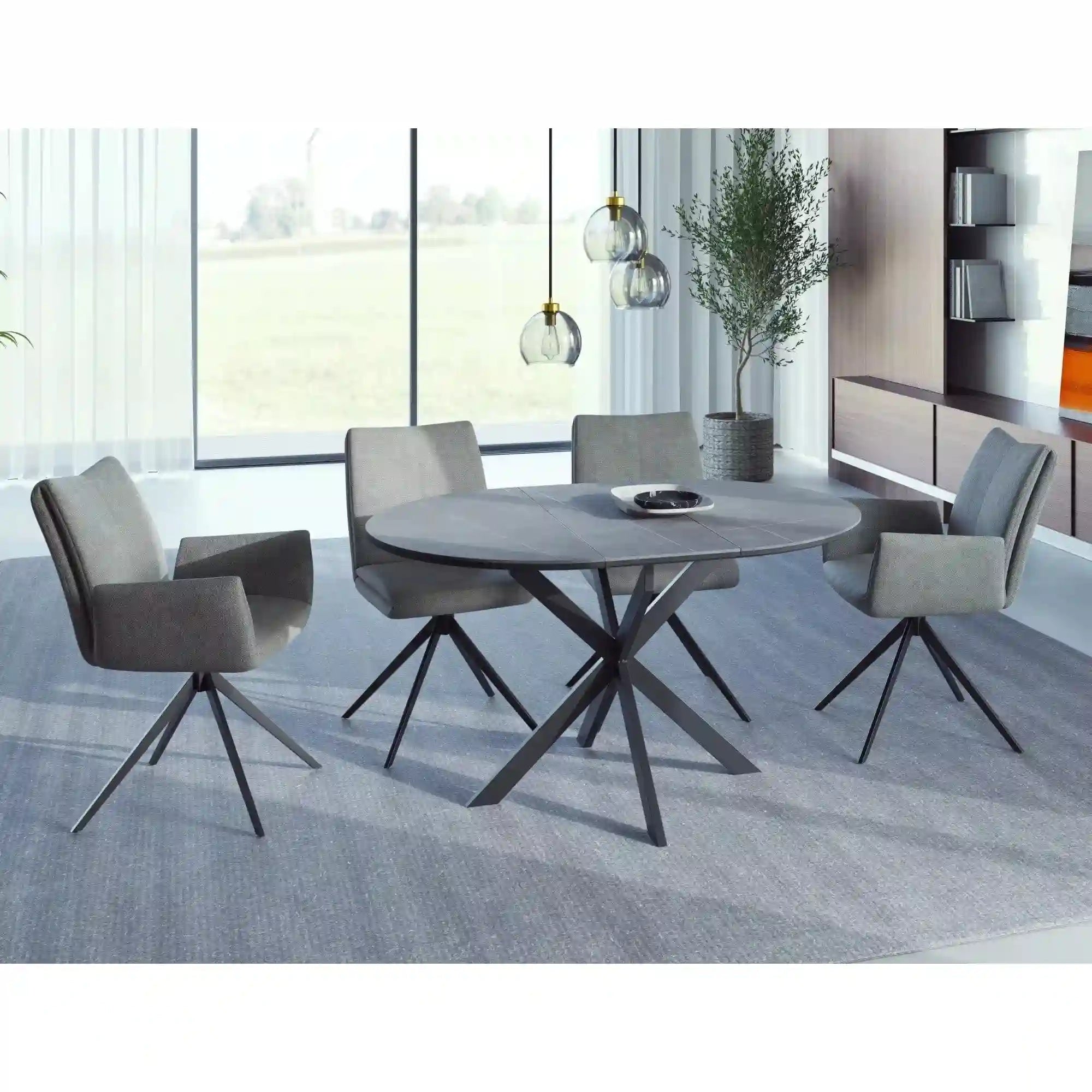 Masa extensibila DETROIT OCN-39336, gri mat