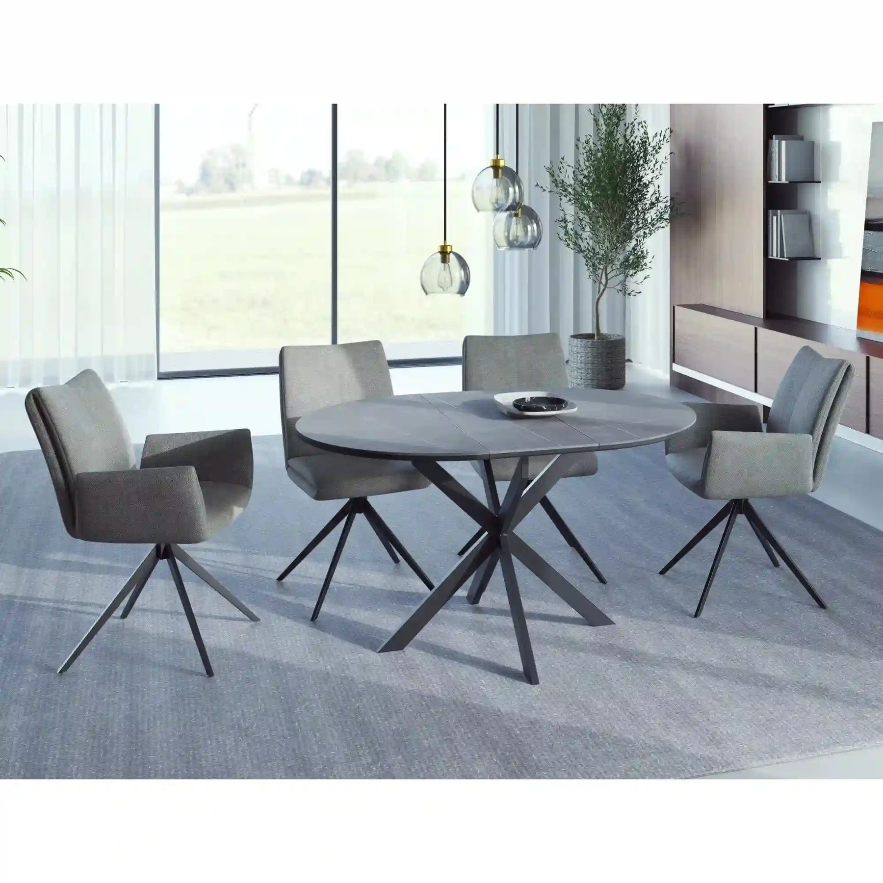 Masa extensibila DETROIT OCN-39336, gri mat