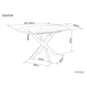 Masa extensibila DETROIT OCN-39336, gri mat