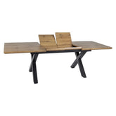 Masa extensibila DETROIT OCN-39348, stejar artisan/negru mat