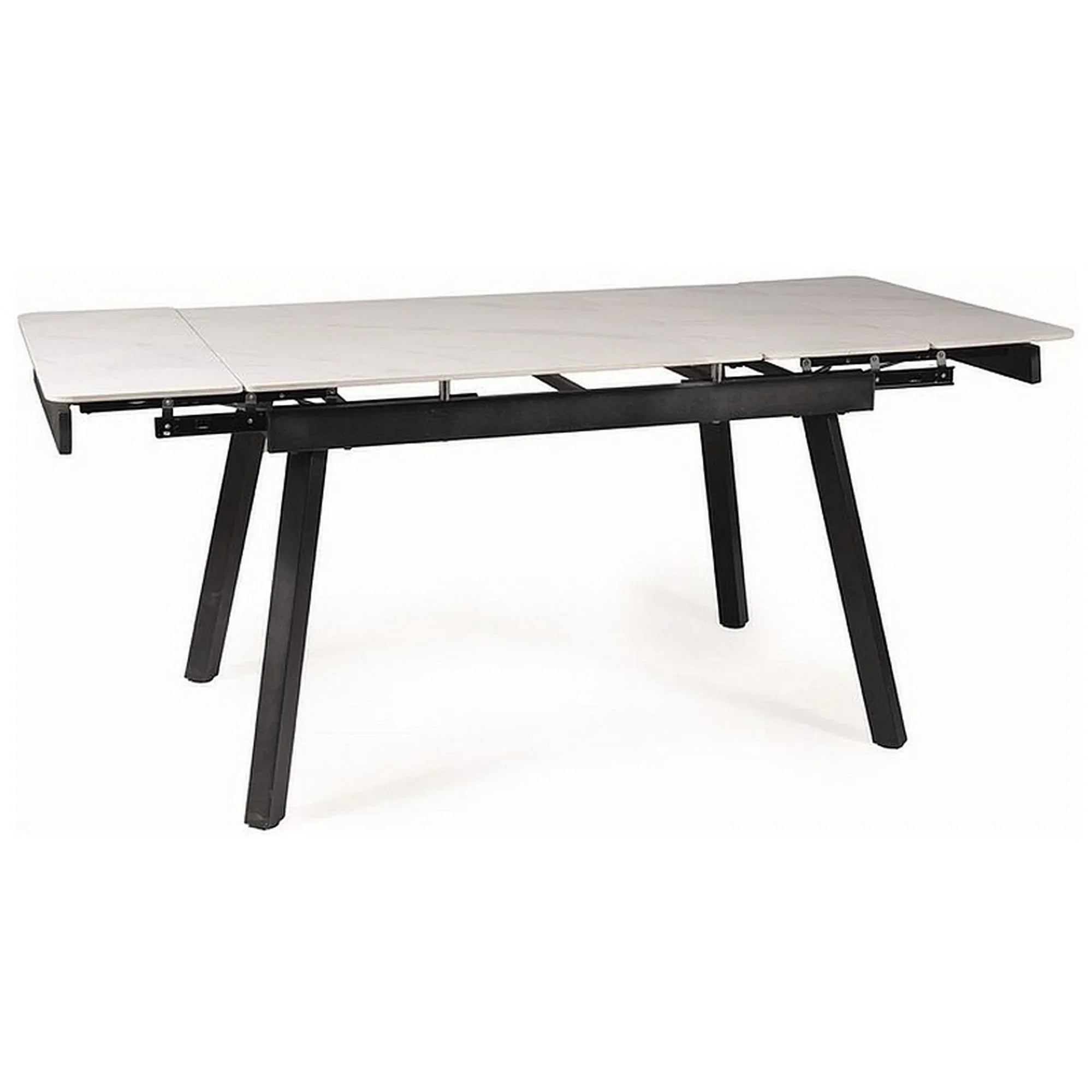 Masa extensibila DETROIT OCN-39360, alb/negru mat