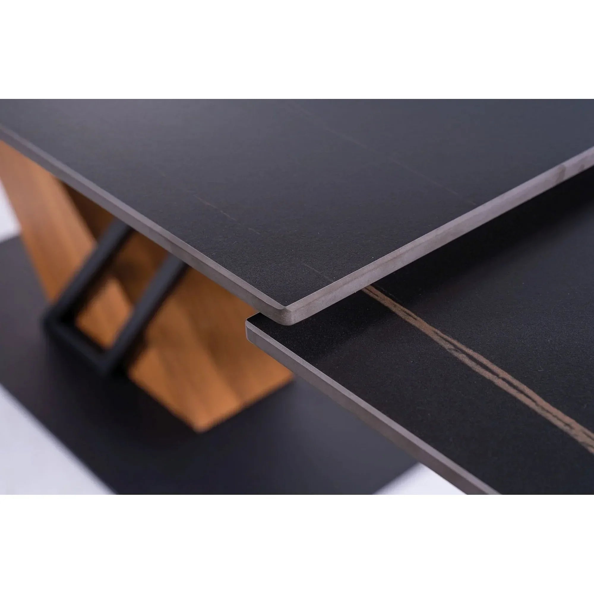 Masa extensibila DETROIT OCN-39388, negru/stejar