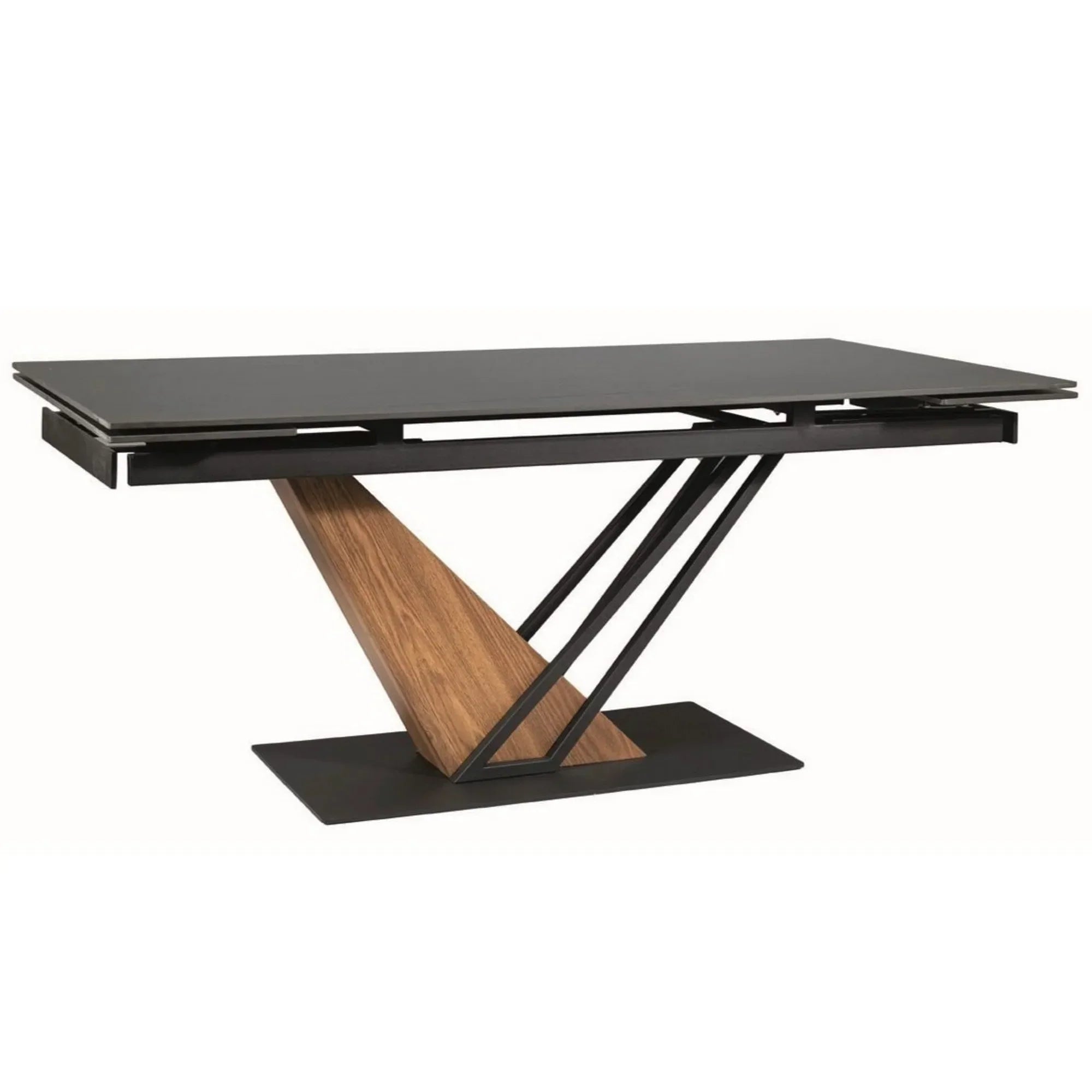 Masa extensibila DETROIT OCN-39388, negru/stejar