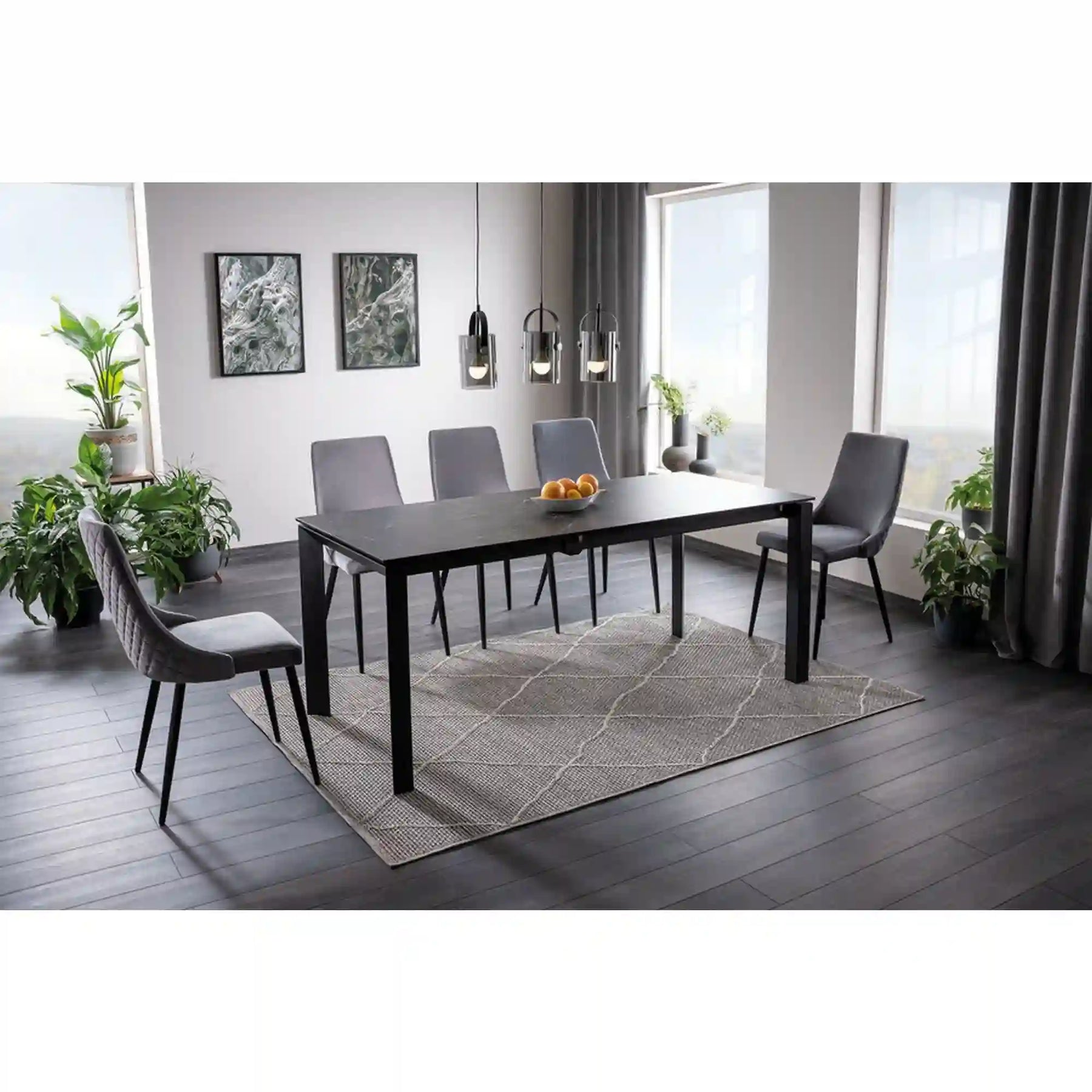 Masa extensibila DETROIT OCN-39395, negru