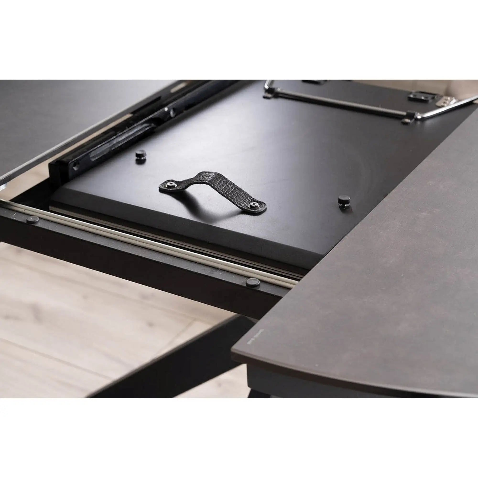 Masa extensibila DETROIT OCN-39400, gri inchis/negru mat