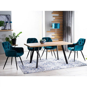 Masa extensibila DETROIT OCN-39420, stejar artisan/negru