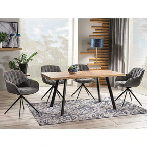 Masa extensibila DETROIT OCN-39420, stejar artisan/negru