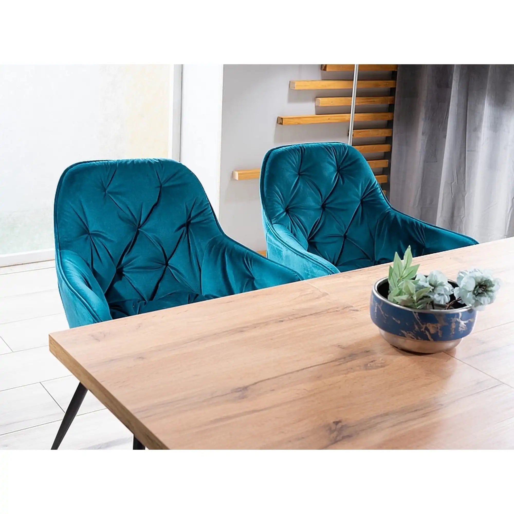 Masa extensibila DETROIT OCN-39420, stejar artisan/negru