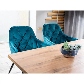 Masa extensibila DETROIT OCN-39420, stejar artisan/negru