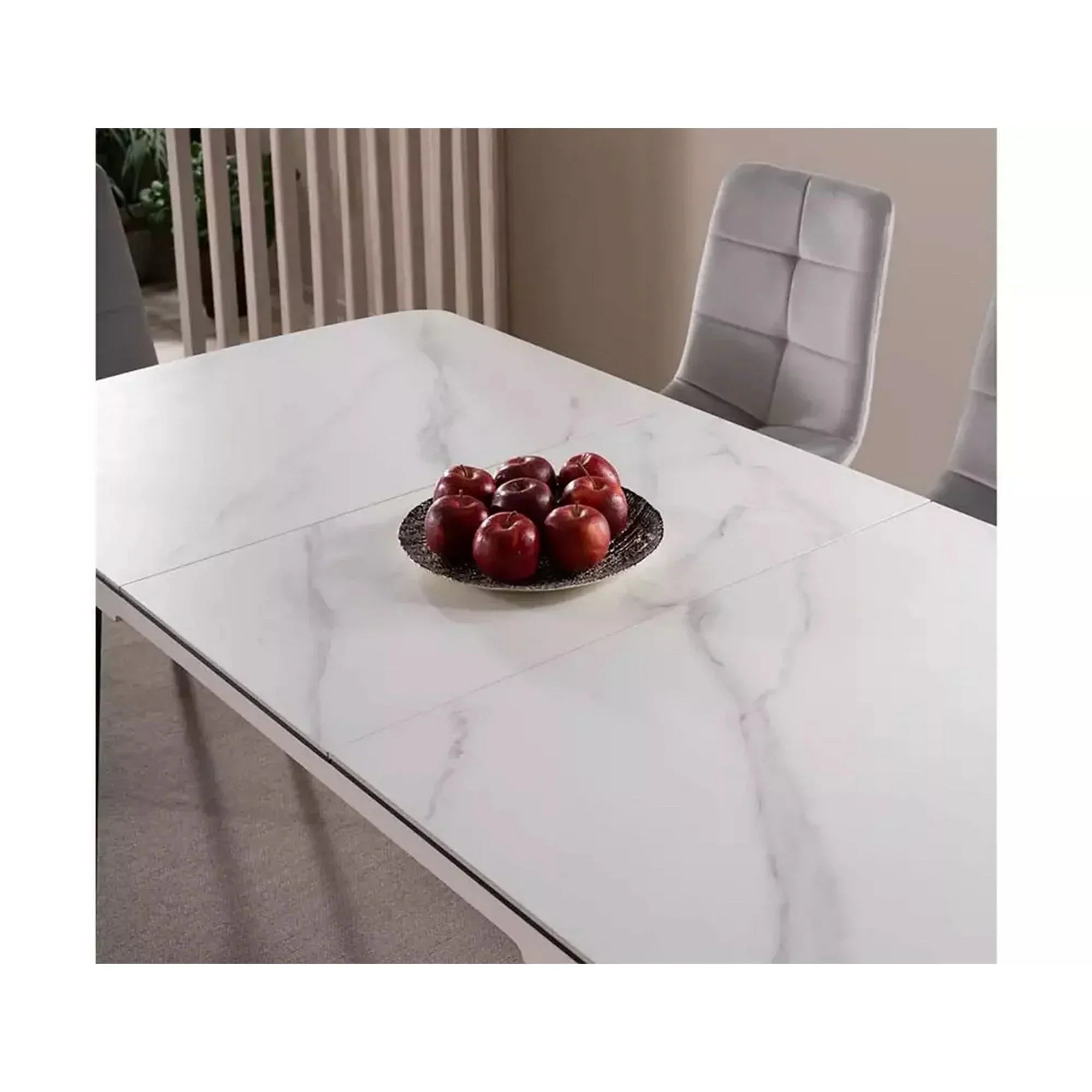 Masa extensibila DETROIT OCN-39422, alb/negru