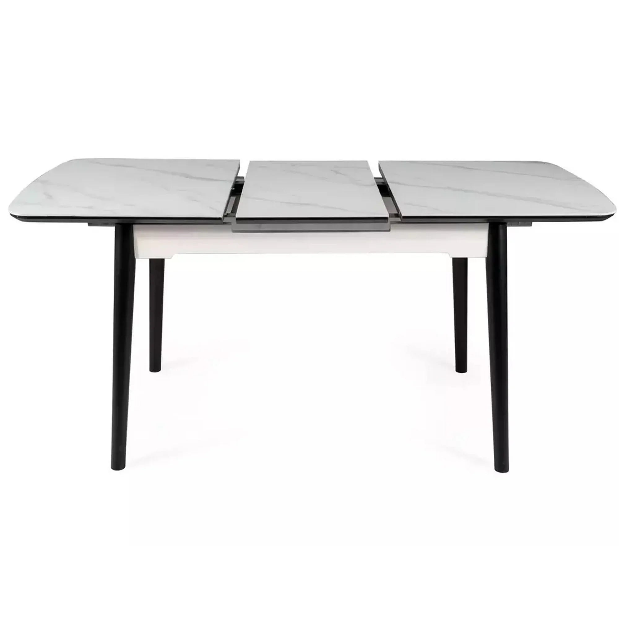 Masa extensibila DETROIT OCN-39422, alb/negru