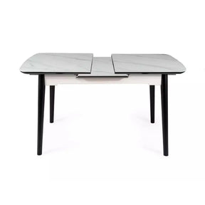 Masa extensibila DETROIT OCN-39422, alb/negru
