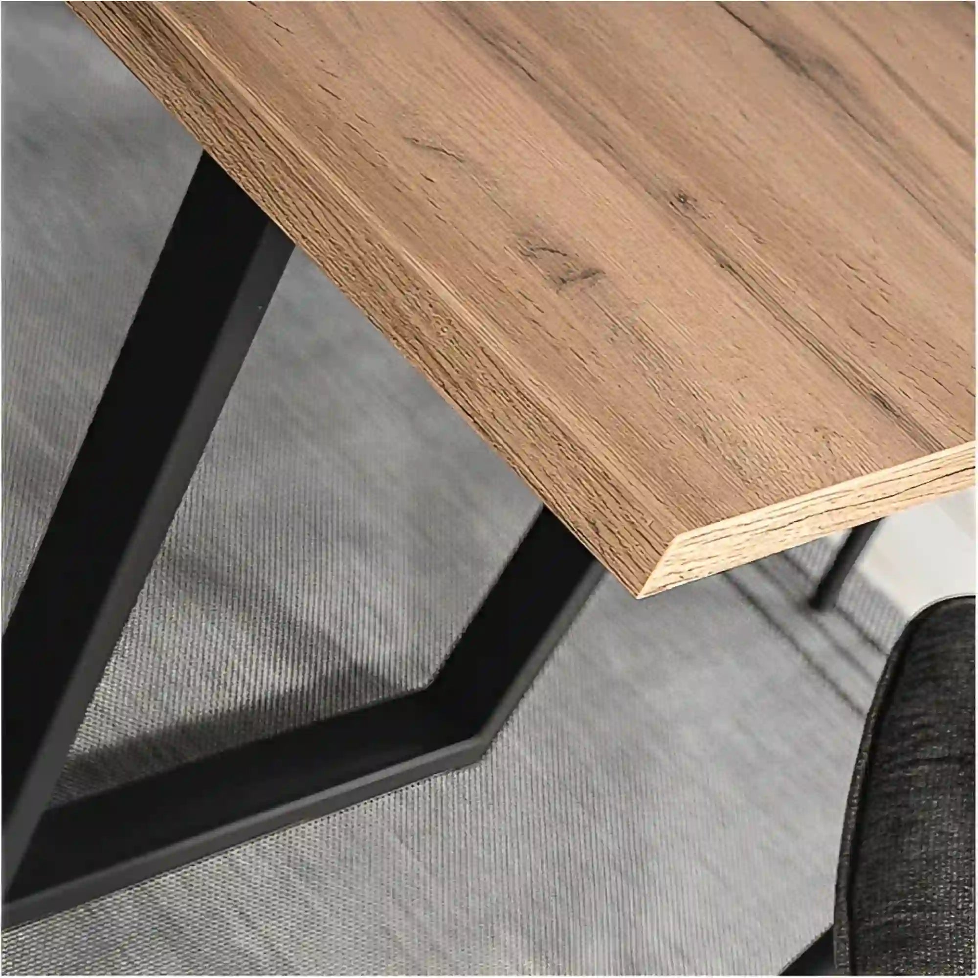 Masa extensibila DETROIT OCN-39426, stejar artisan/negru