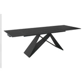 Masă extensibilă neagră cu design modern, ideală pentru dining – primabucata