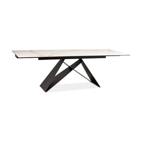 Masa extensibila DETROIT OCN-39458, alb/negru