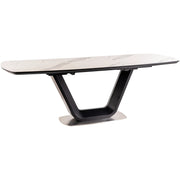 Masa extensibila DETROIT OCN-39464, alb/negru