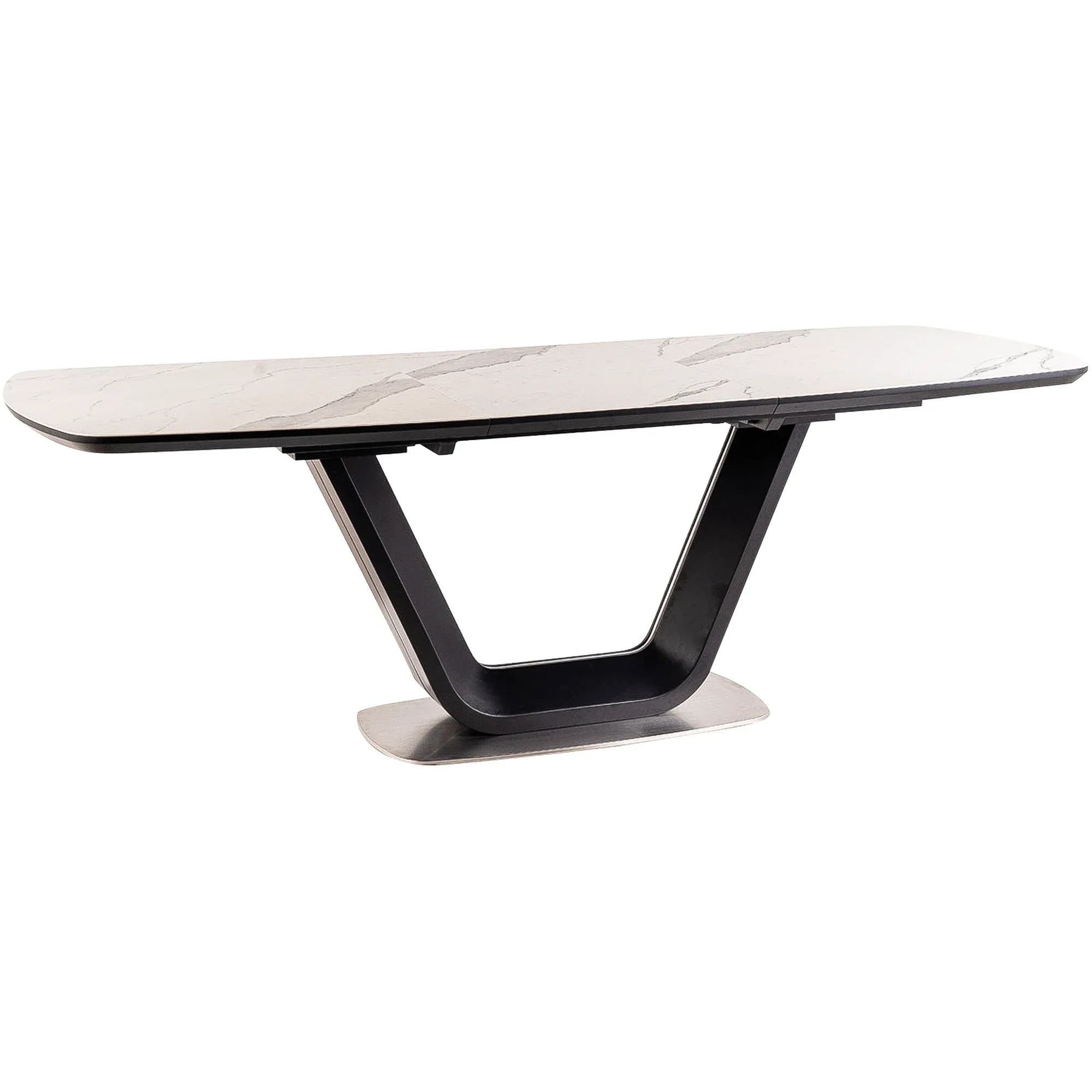 Masa extensibila DETROIT OCN-39464, alb/negru