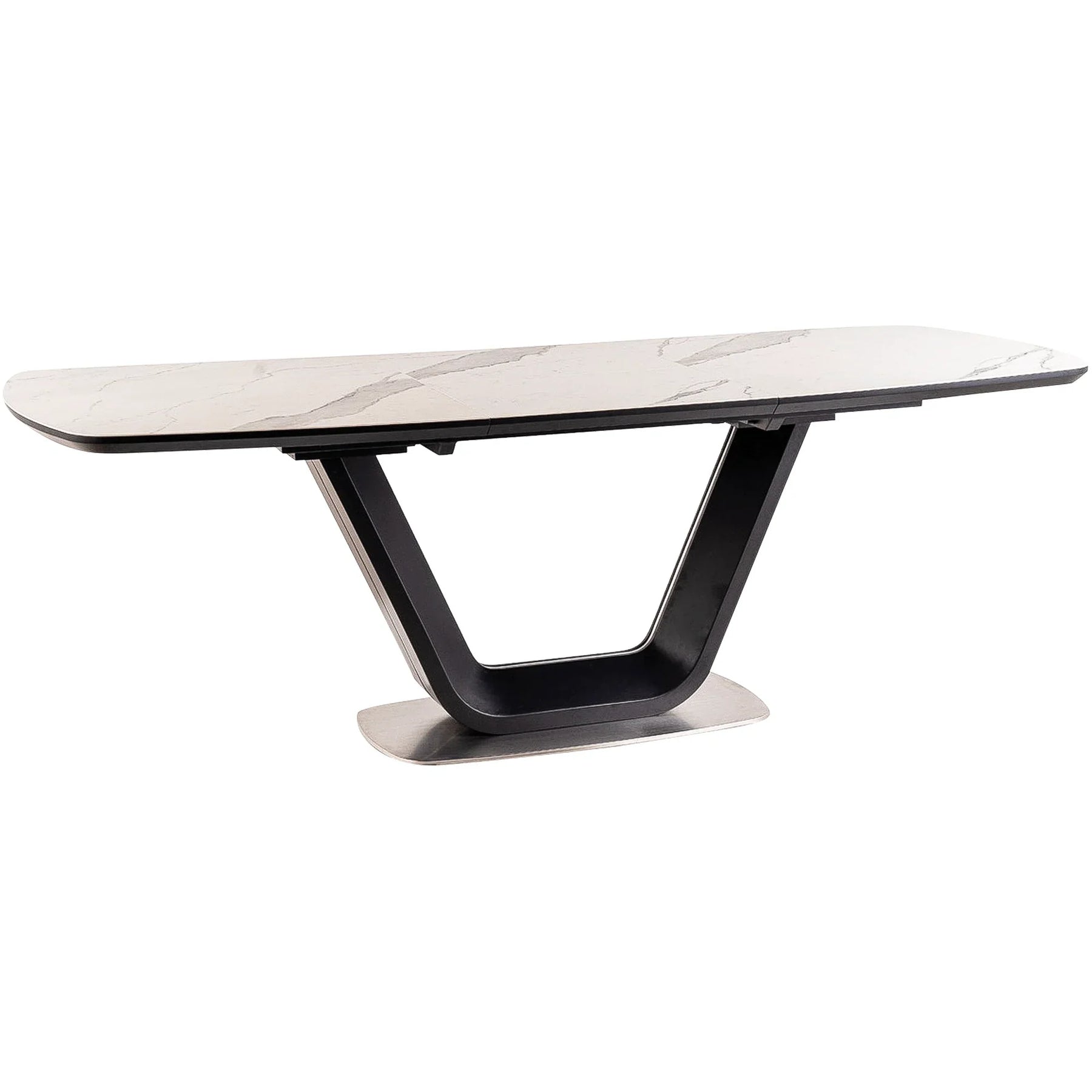 Masa extensibila DETROIT OCN-39464, alb/negru