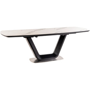 Masa extensibila DETROIT OCN-39464, alb/negru
