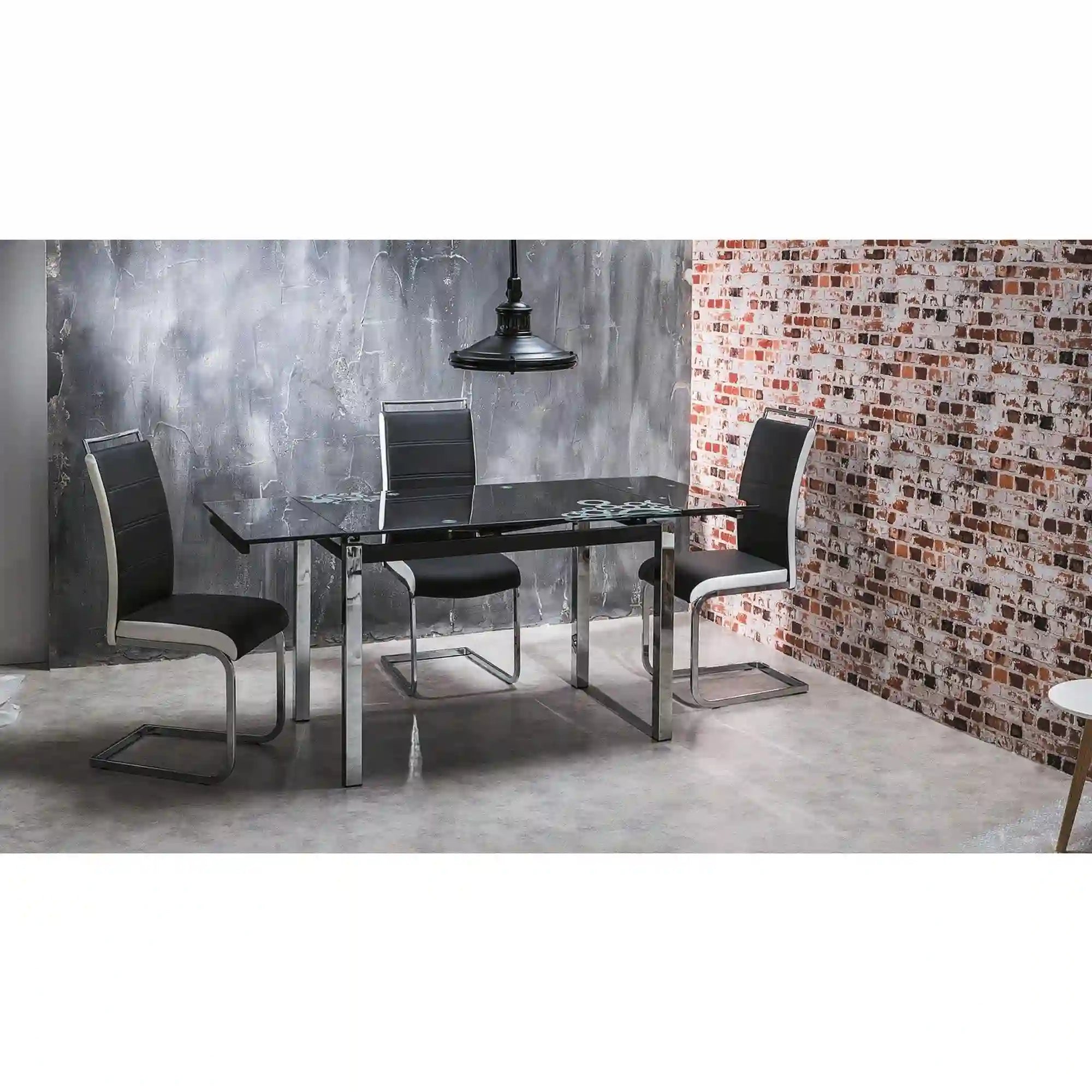 Masa extensibila DETROIT OCN-39490, negru/crom