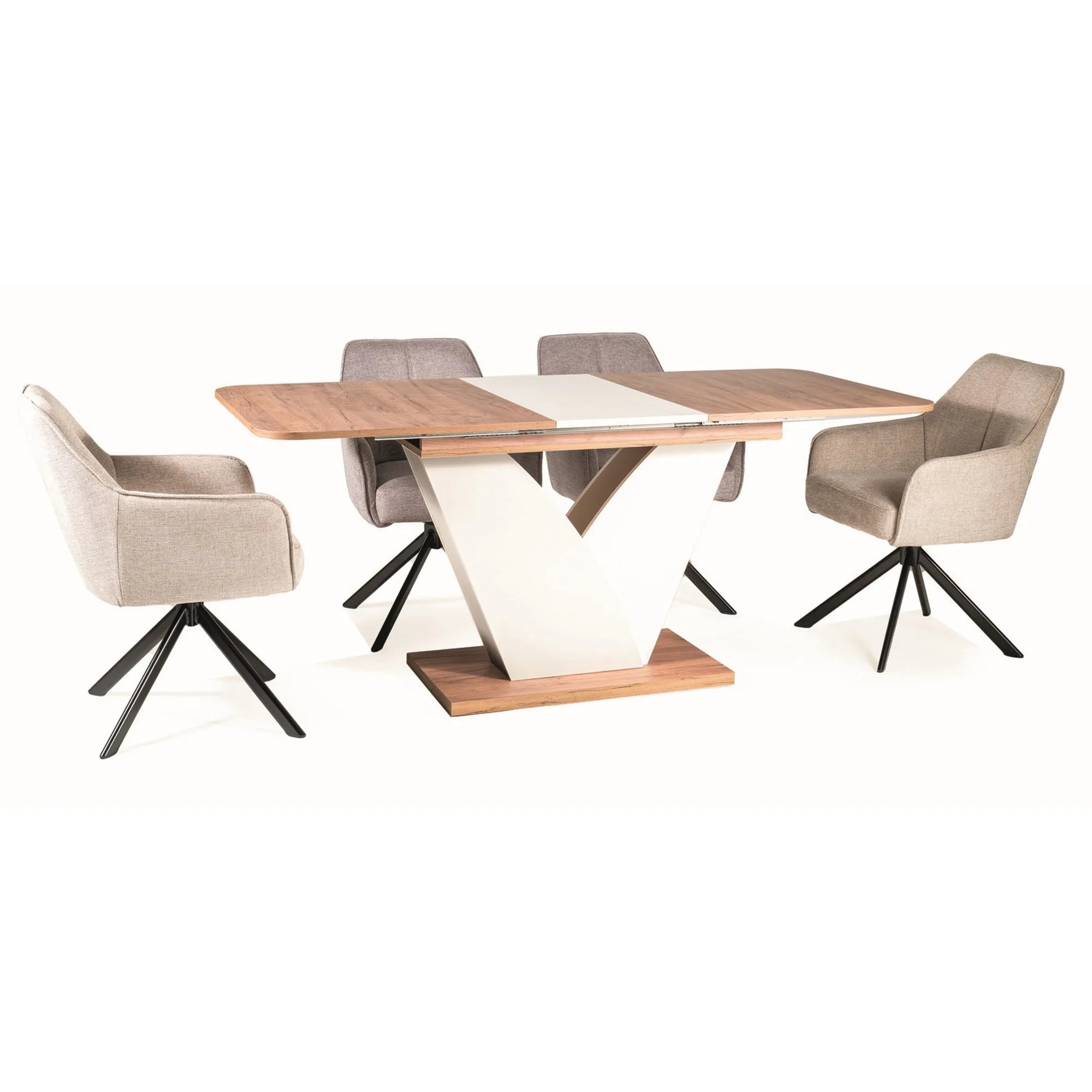 Masa extensibila DETROIT OCN-39577, stejar/crem