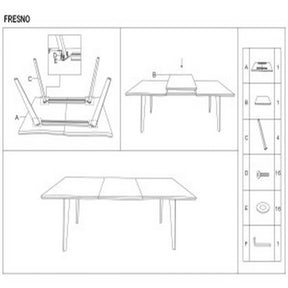 Masă extensibilă stejar/negru, ideală pentru un living modern – primabucata