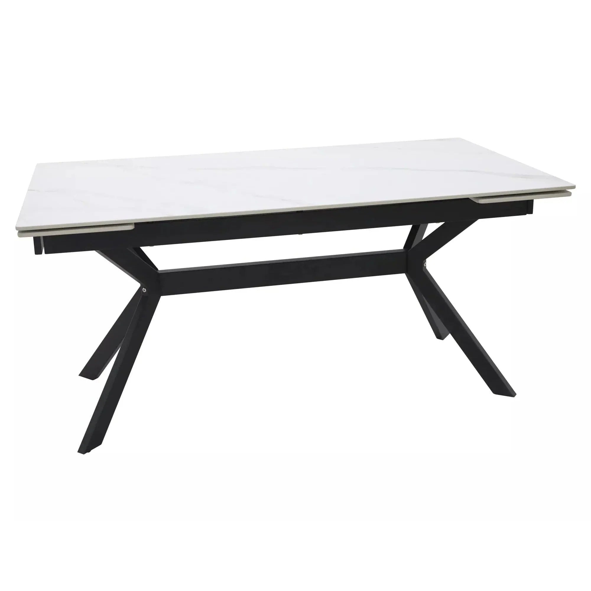 Masa extensibila DETROIT OCN-39597, alb mat/negru