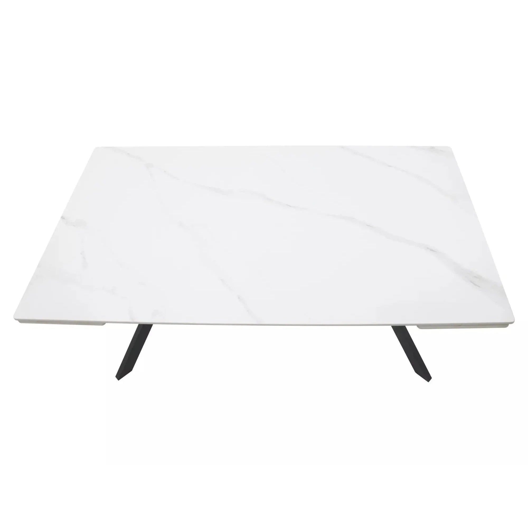 Masa extensibila DETROIT OCN-39597, alb mat/negru