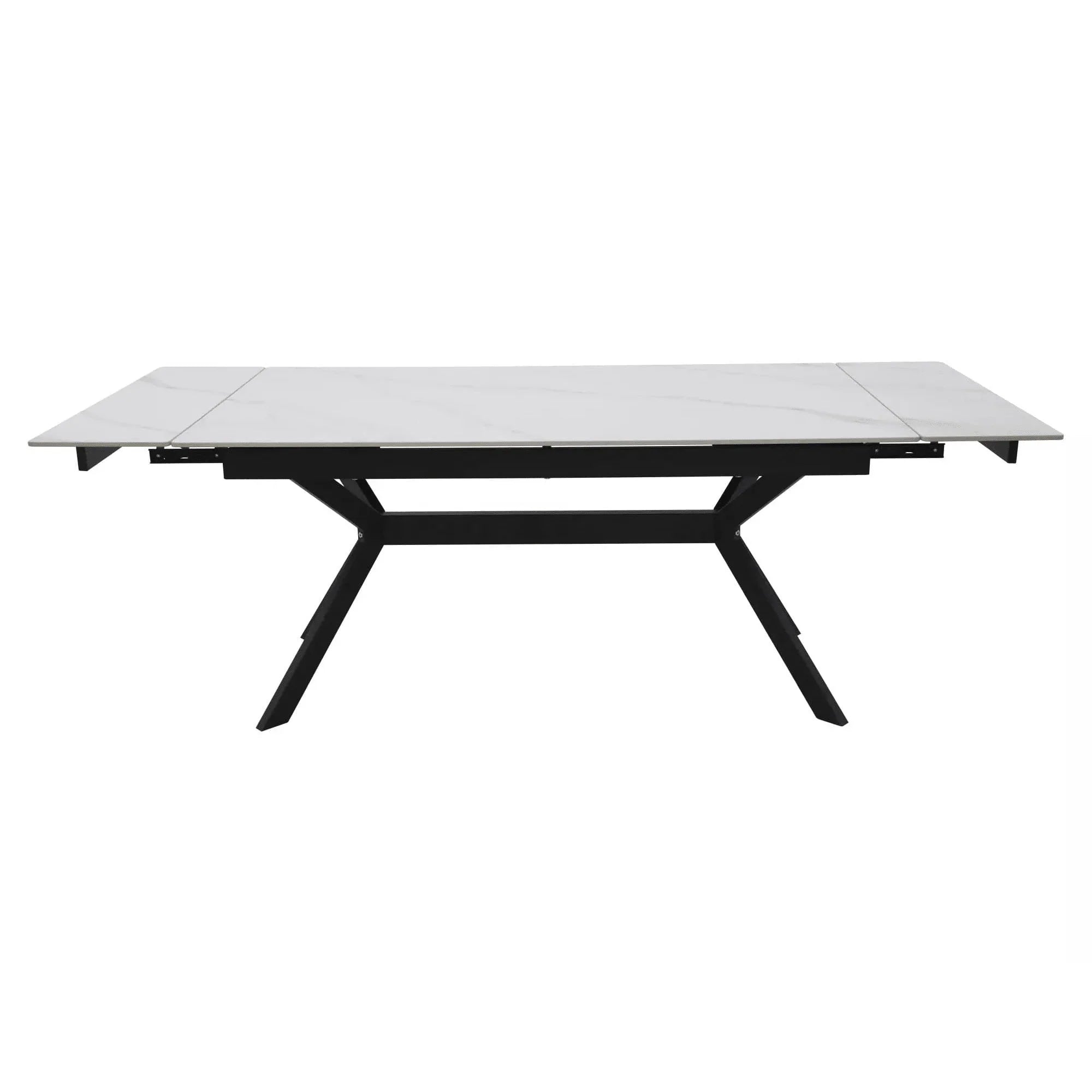 Masa extensibila DETROIT OCN-39597, alb mat/negru