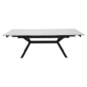 Masa extensibila DETROIT OCN-39599, alb mat/negru