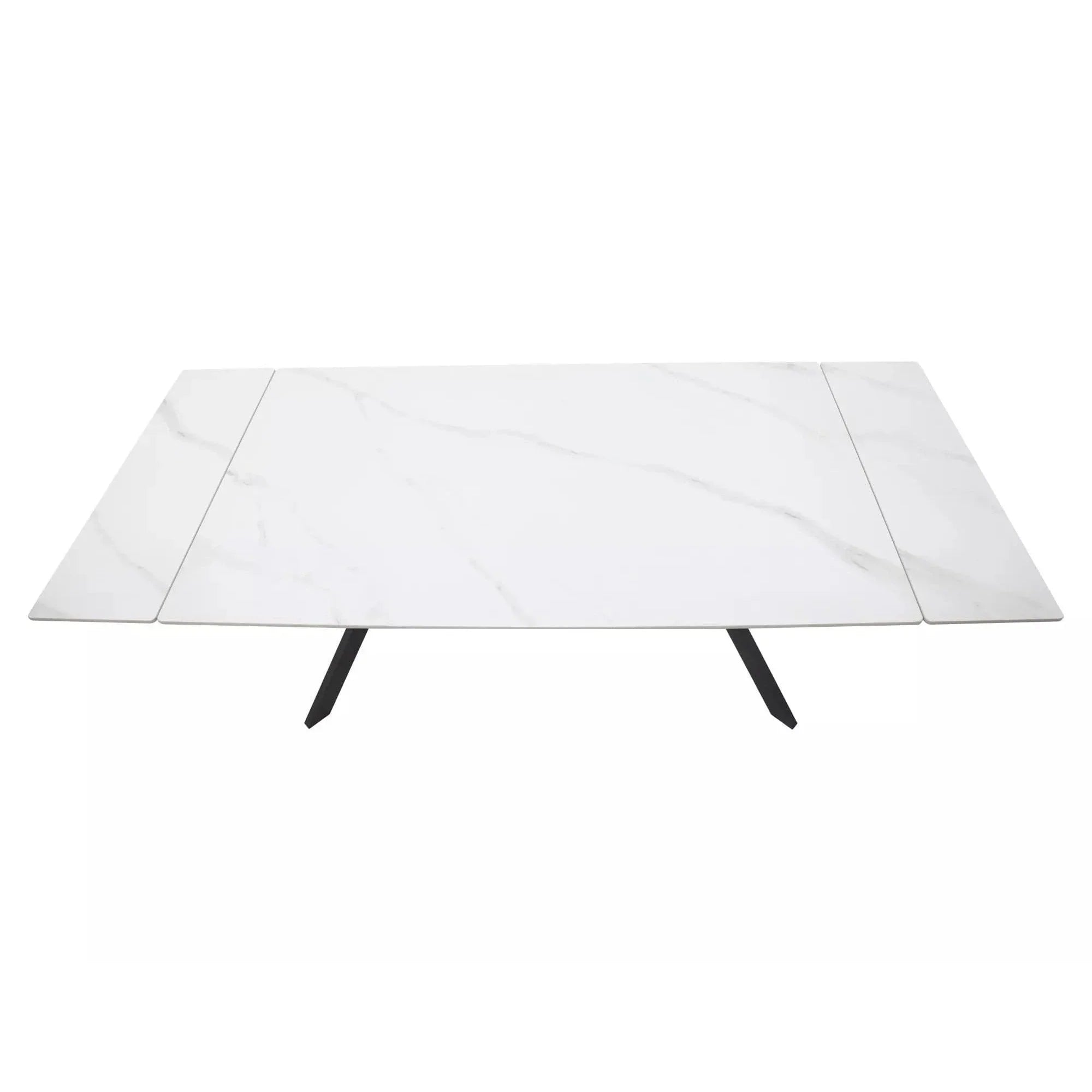 Masa extensibila DETROIT OCN-39599, alb mat/negru