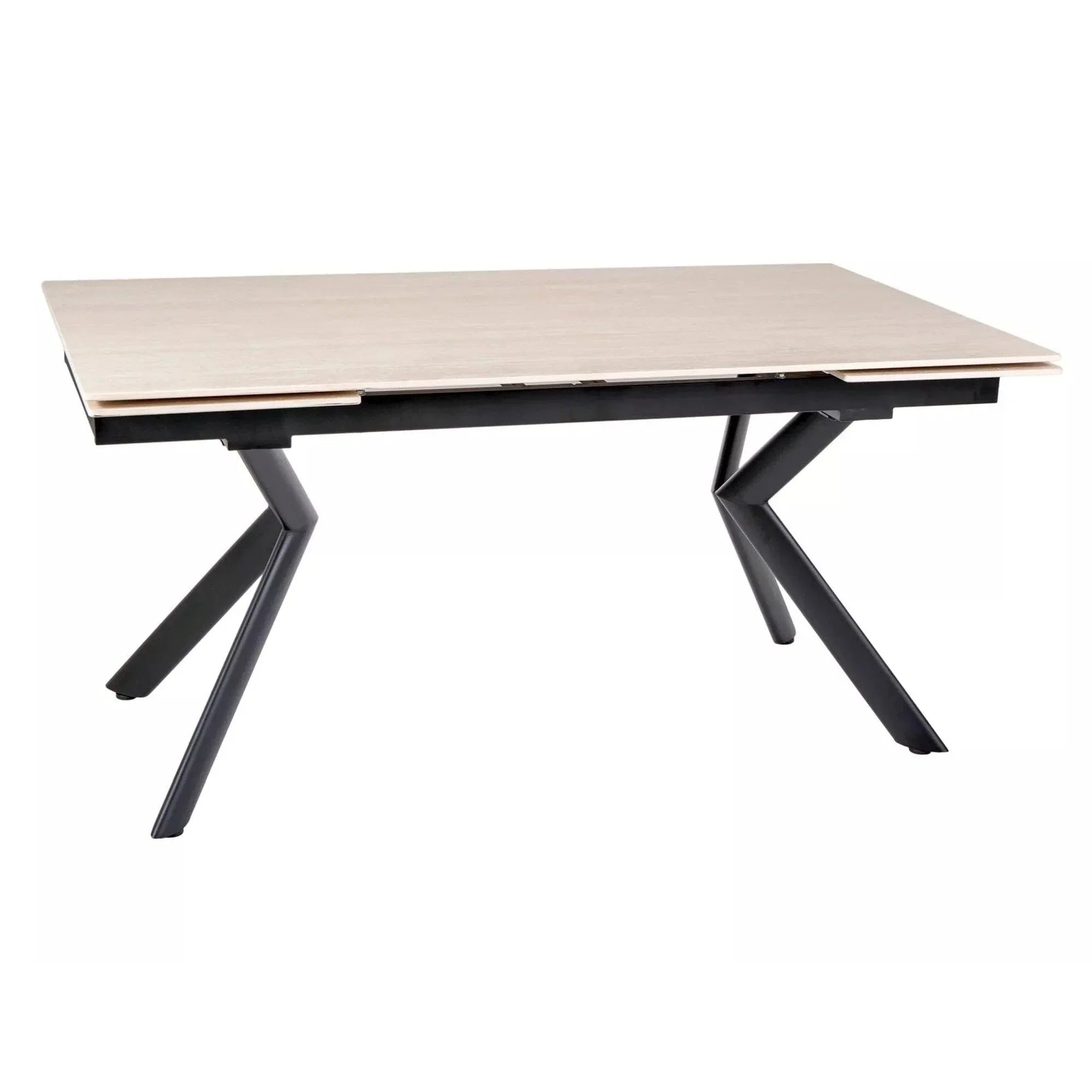 Masa extensibila DETROIT OCN-39603, piatra travertin/negru