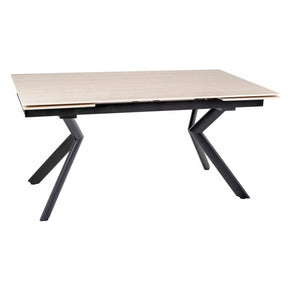 Masa extensibila DETROIT OCN-39603, piatra travertin/negru