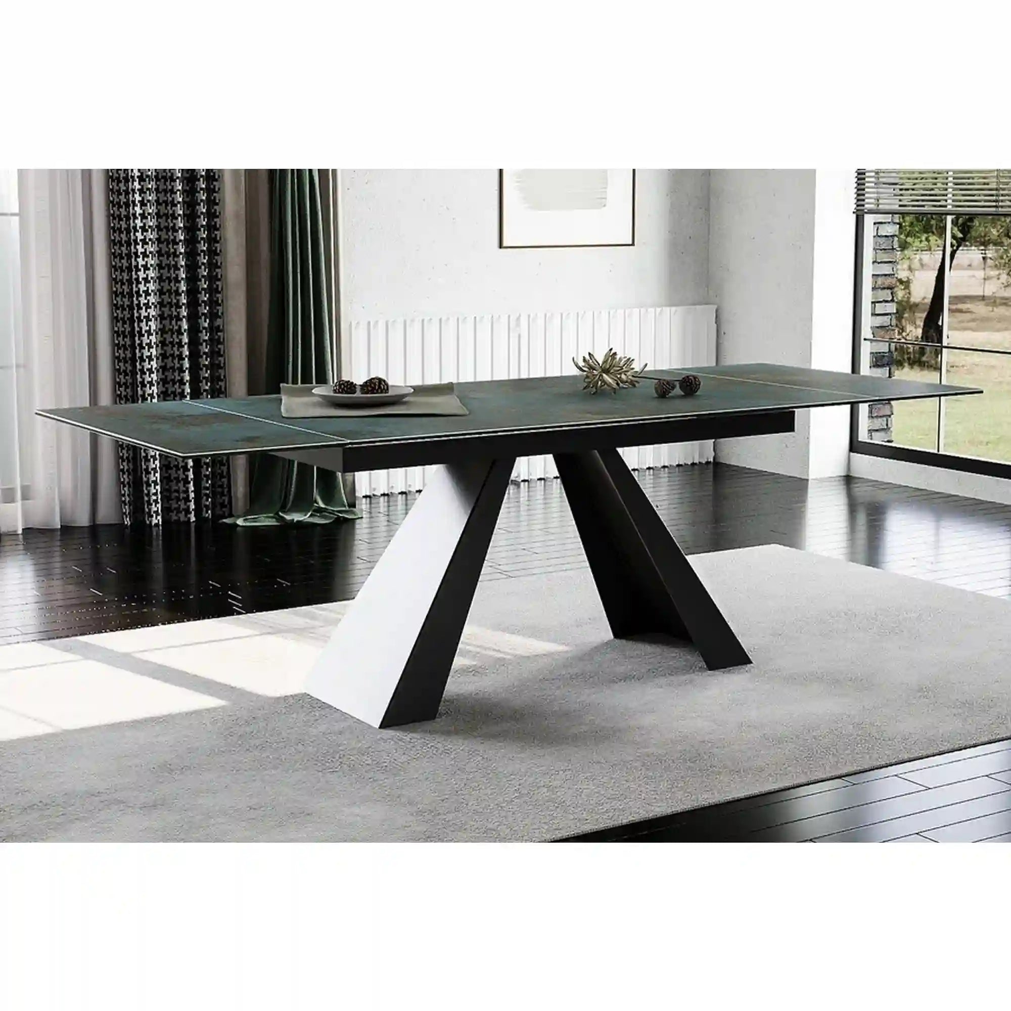 Masa extensibila DETROIT OCN-39618, turcoaz/negru mat