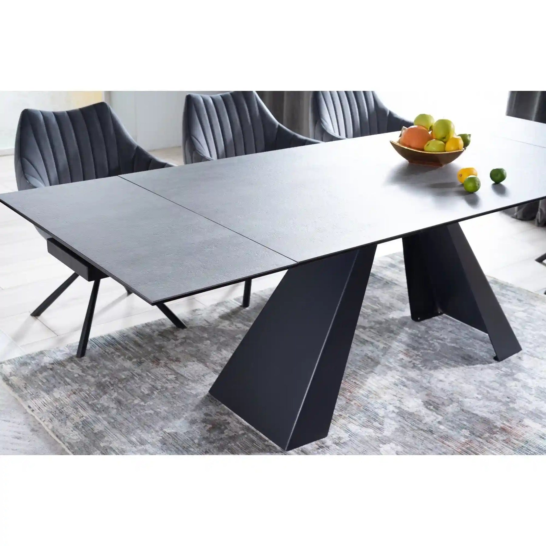 Masa extensibila DETROIT OCN-39619, gri/negru