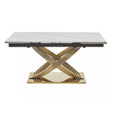 Masa extensibila DETROIT OCN-39622, alb/auriu