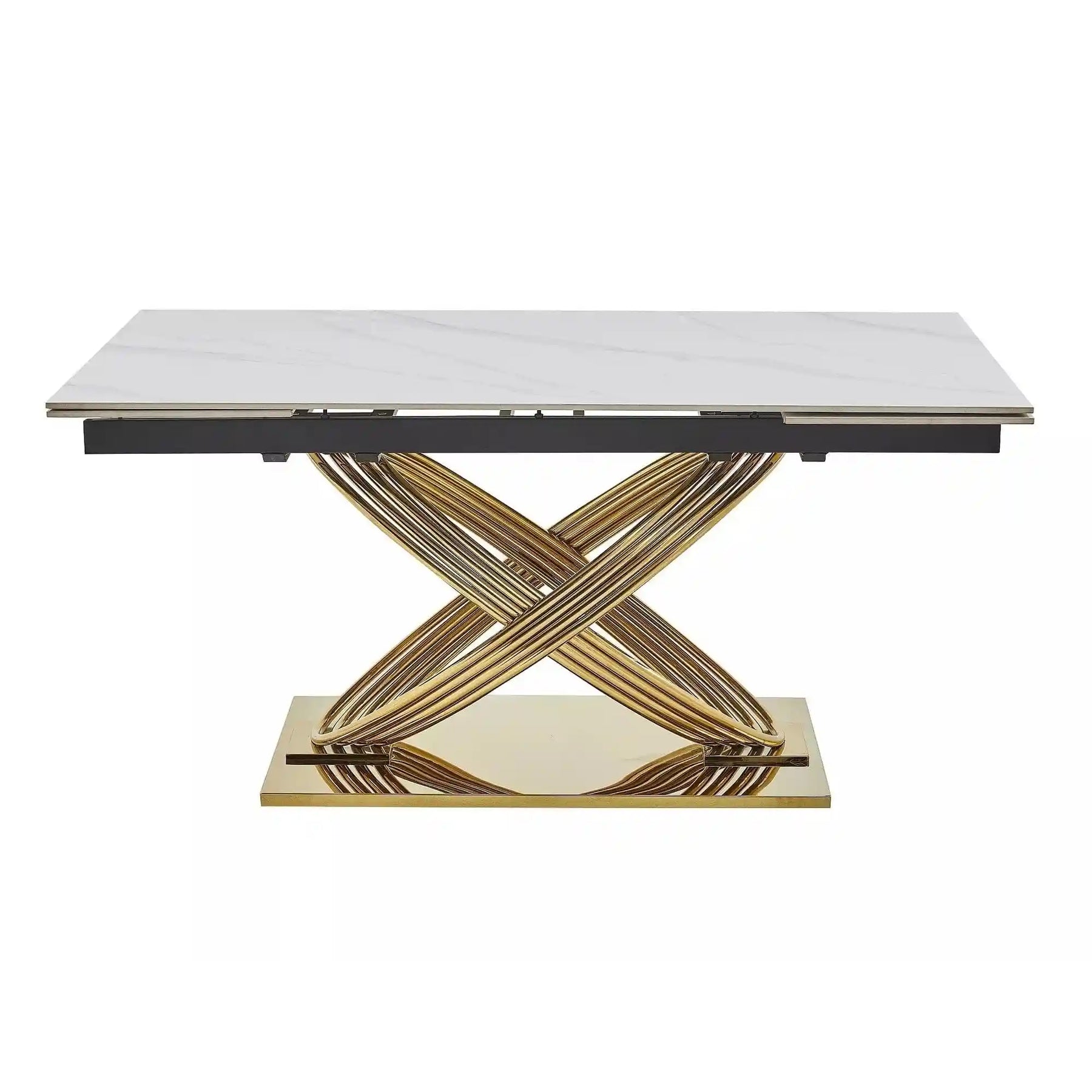 Masa extensibila DETROIT OCN-39622, alb/auriu