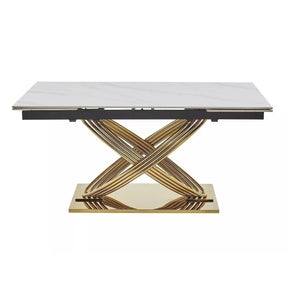 Masa extensibila DETROIT OCN-39622, alb/auriu