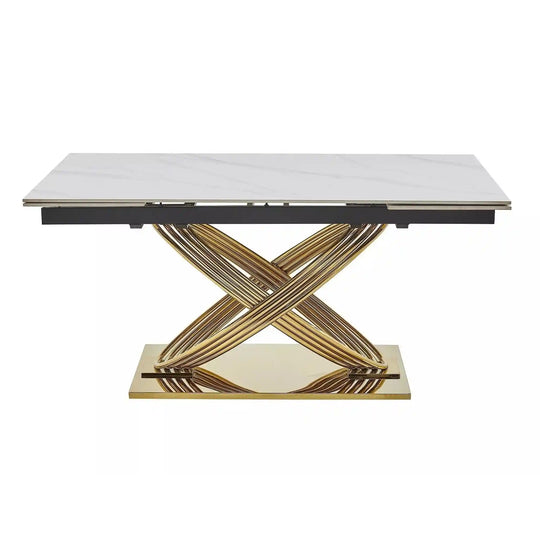 Masa extensibila DETROIT OCN-39622, alb/auriu