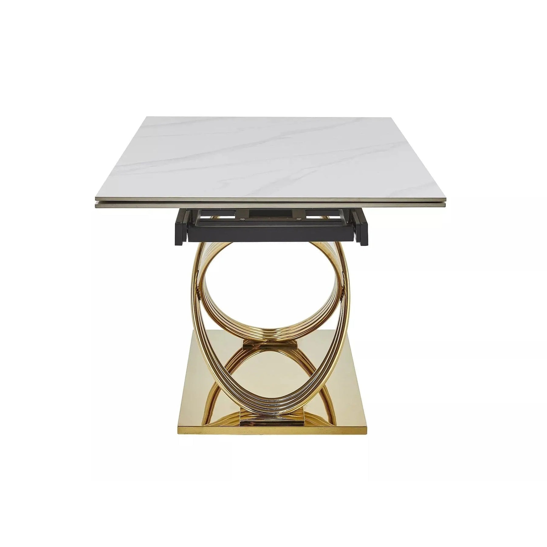 Masa extensibila DETROIT OCN-39622, alb/auriu