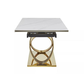 Masa extensibila DETROIT OCN-39622, alb/auriu