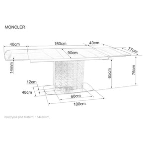 Masa extensibila DETROIT OCN-39631, verde/crom
