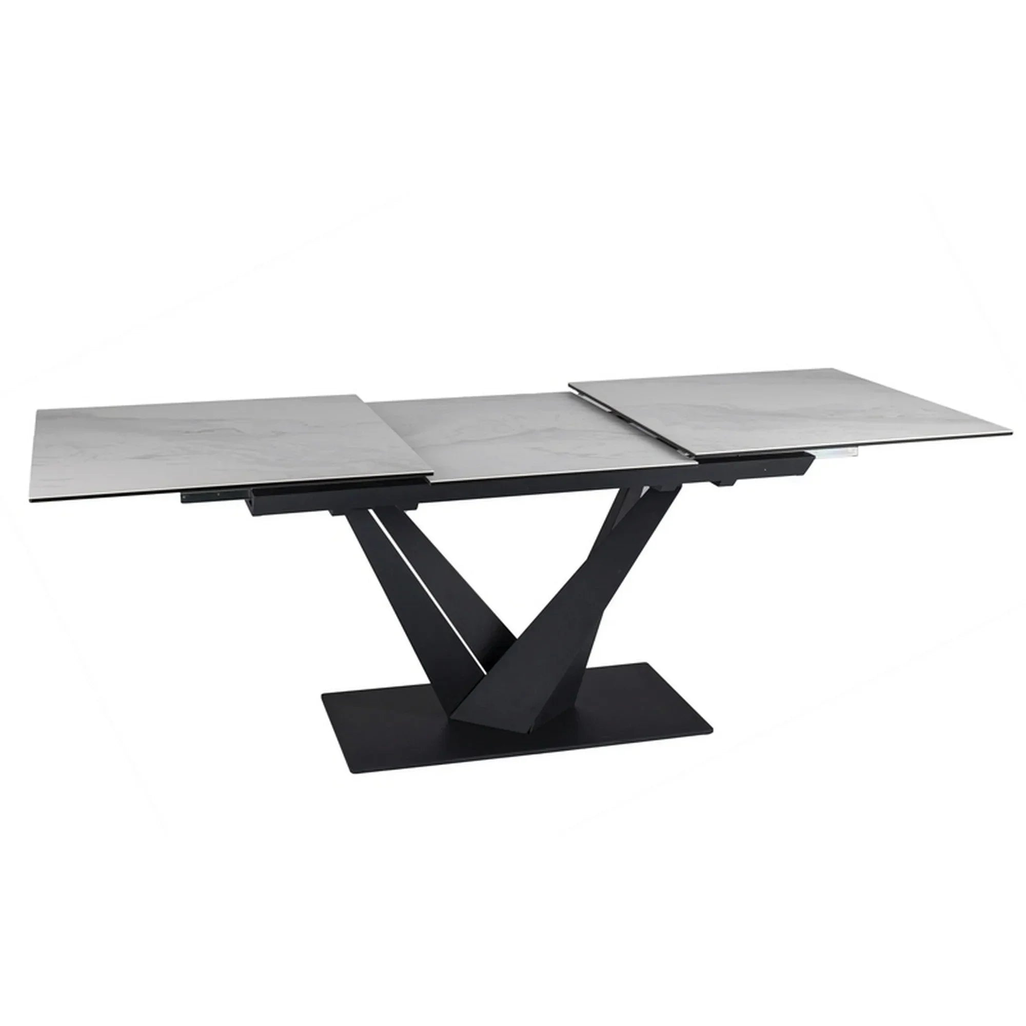 Masa extensibila DETROIT OCN-39633, alb/negru